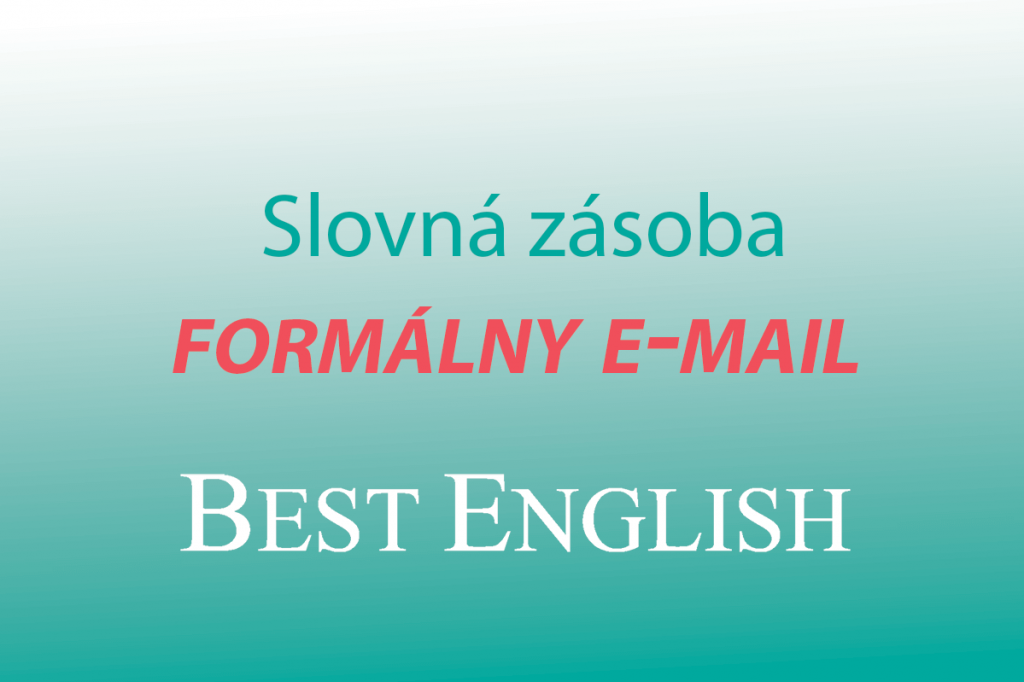 formálny e-mail best english